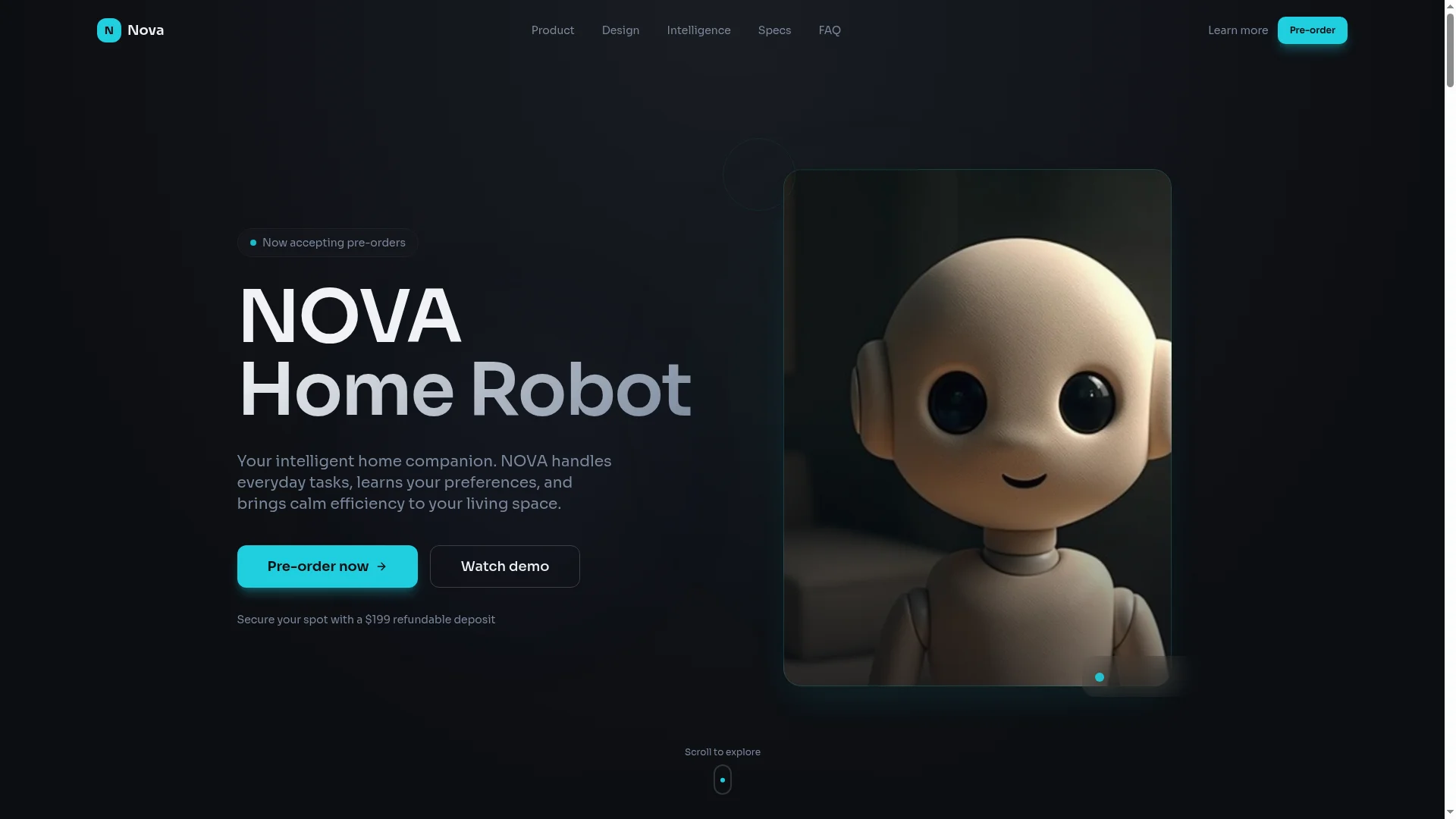 Nova Home AI - Growth Website Website Vorschau
